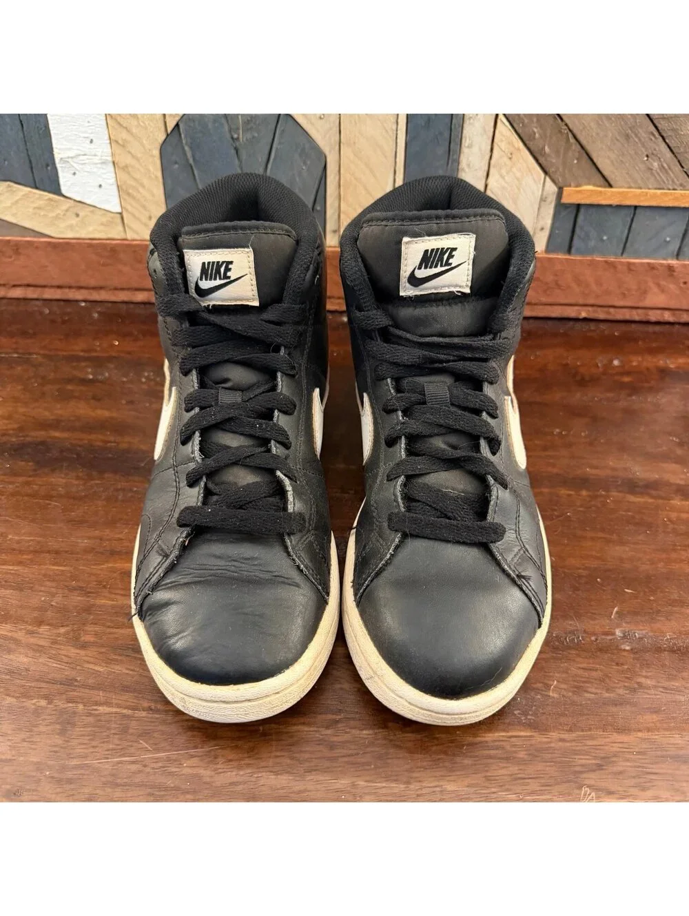 Nike Court Royale 2 Mid Black White Retro Sneakers Women's Size 7.5